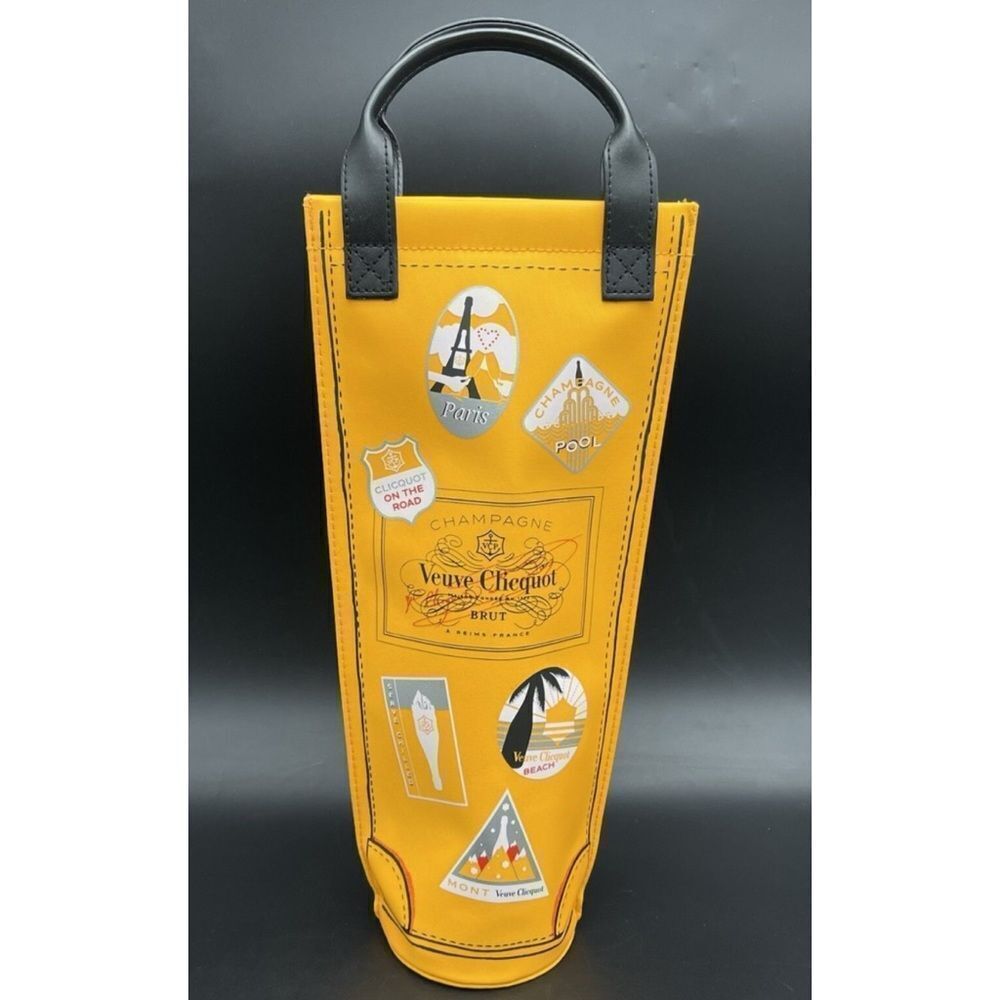 Veuve Clicquot Champagne Travel Bag Insulated Carry Case Leather Handles 750 ML
